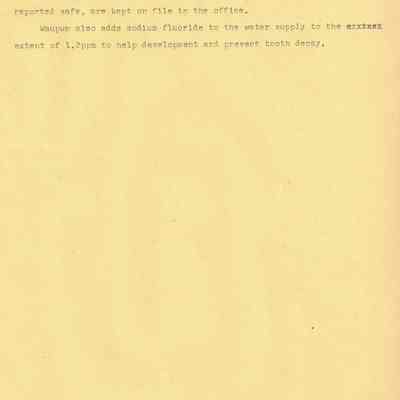 Historical info on Waupun Public Works cont.'