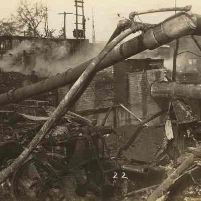 Postcard, Shaler, C.A. Shaler Company Fire.
