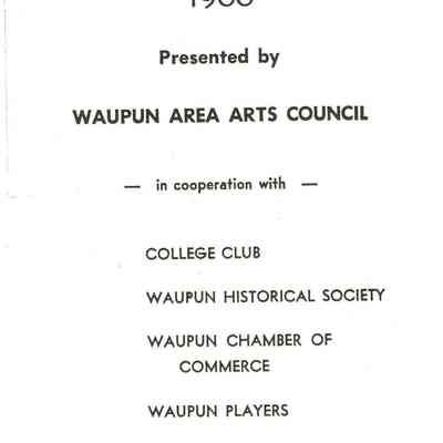 Waupun Summer Arts Festival of 1966.
