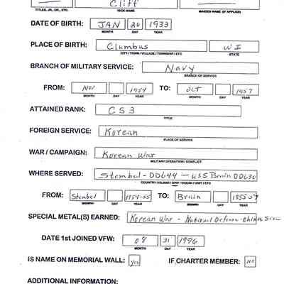 Clifford Charles Teletzke Military Biography