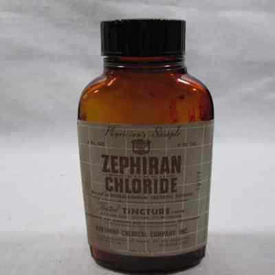 Bottle of zephiran chloride tincture.