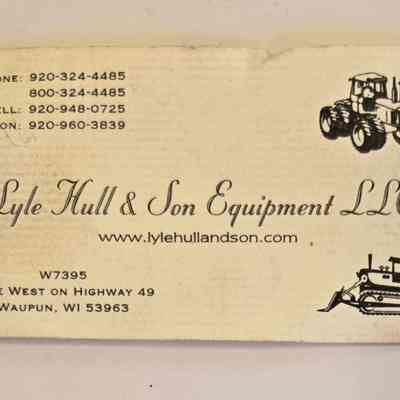 Business Card, Lyle Hull & Son Equipment