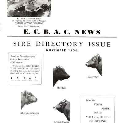 E.C.B.A.C. NEWS, SIRE DIRECTORY ISSUE - November 1956.