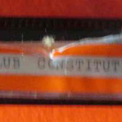 Label on spine of  Lions Club Binder