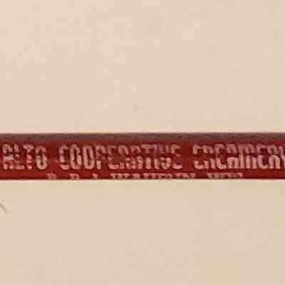 Pencil, Alto Cooperative Creamery