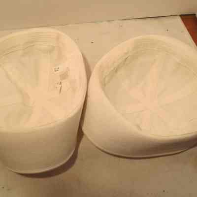 2 White US Navy Sailor hats