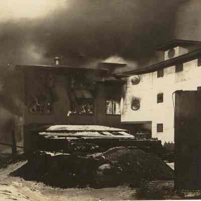 Postcard, Shaler, C.A. Shaler Company Fire.