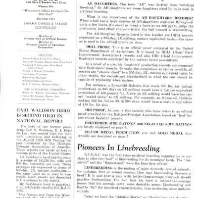 Page from E.C.B.A.C. News Booklet-November 1956
