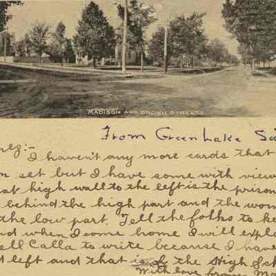 Postcard, Houses, Madison and Brown, E. B. Patton
