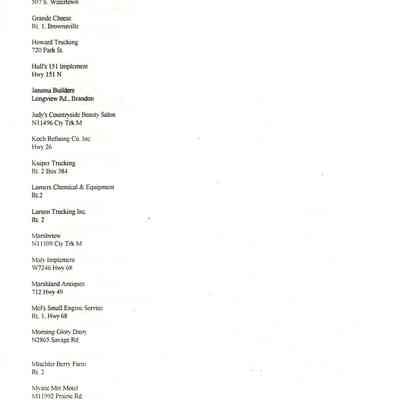 Pg. 28, Businesses outside of city limits