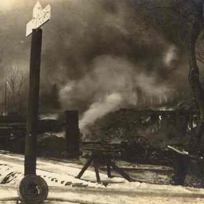 Postcard, Shaler, C.A. Shaler Company Fire.