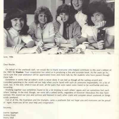 Waubun 1986 (Waupun H.S yearbook): Origformat: Other