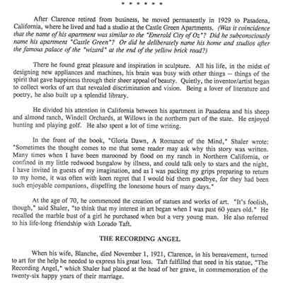 Page from booklet "A Very Large Wizard of Oz"