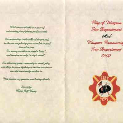 City of Waupun Fire Department and Waupun Community Fire Department 2000