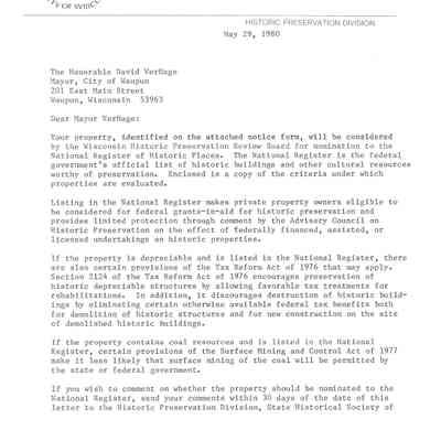 Statue Nomination letter