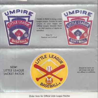 Patch, Little League Baseball