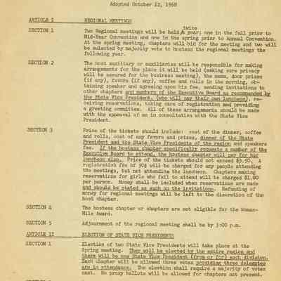 Revised Wisconsin Jaycee Auxiliary Region 5 Policy Sheet