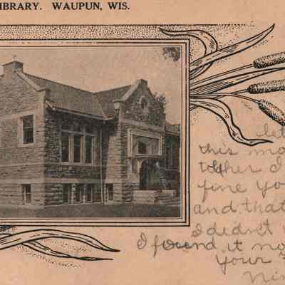 Postcard, Carnegie Library, Museum