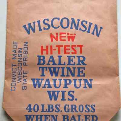 bag /Twine storage bag /Waupun prison (new Hi-Test brand)