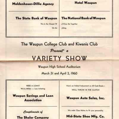 Program, Variety Show, 1960