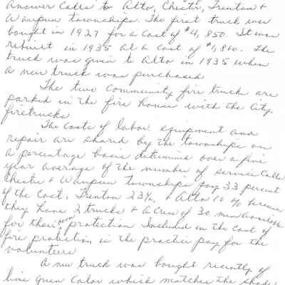 Historical Info on Waupun Fire Department, cont'.