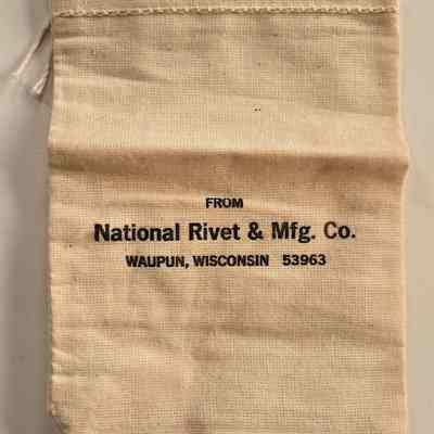 Bag, Cloth, National Rivet & Mfg Company