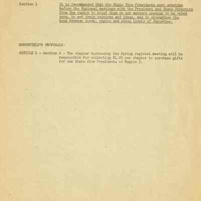 Ending Article, Marshfields proposal