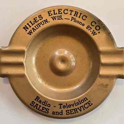 Ashtray, Metal, Niles Electric Company