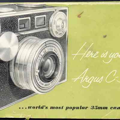 Instruction Booklet, Camera, Argus C-3 35mm