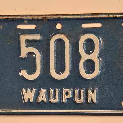 License Plate, Bicycle, 1984-1985