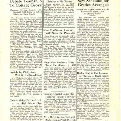 Waupun School News paper 1937
