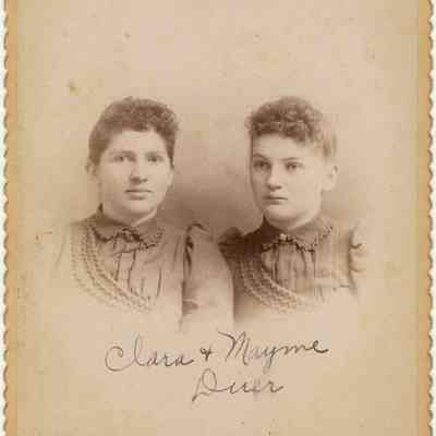Cabinet Card, Johnson, Clara & Mayme Duer