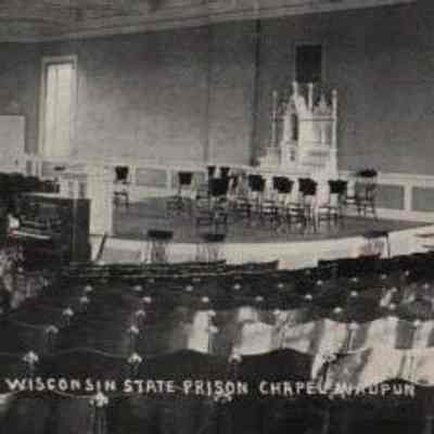 Postcard, Corrections, Wisconsin State Prison, Chapel