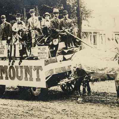 Postcard, Parade, Homecoming, July 1908, Paramount
