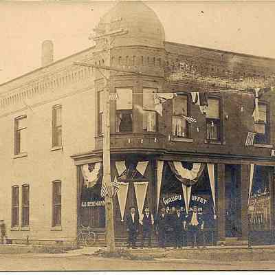 Postcard, Main Street, Showing the Waupun Buffet
