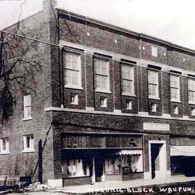 Postcard, Masonic Block, Lodge