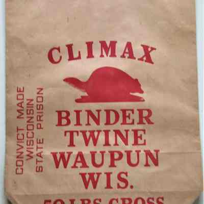 bag /Twine Storage bag /Waupun State prison (Climax brand)