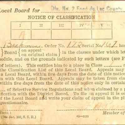 War Dept. correspondence, back side