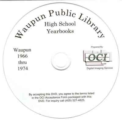 Waupun High School Yearbooks 1966-1974