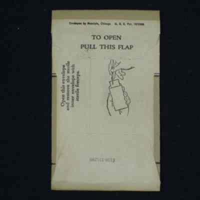 Dirctions on back of sterile pad package.