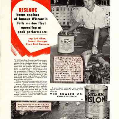 Ad, Shaler, Rislone, Jack Olson, October,1954 Magazine