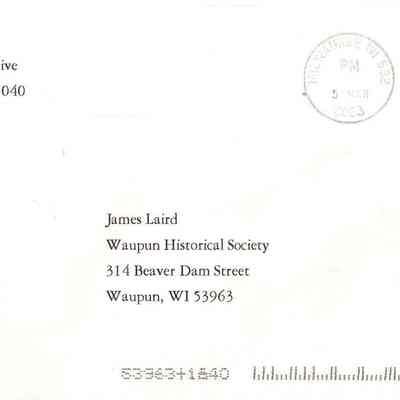 Envelope for letter from "Tin Lizzies"