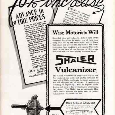 Advertisement, Shaler, Vulcanizer, The Automobile, 1916