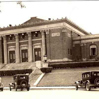 Postcard, City Hall, and Auditorium