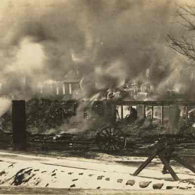 Postcard, Shaler, C.A. Shaler Company Fire.