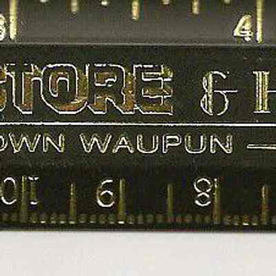 Ruler, Men's Store and Her Place, 6 Inch, 315 East Main Street