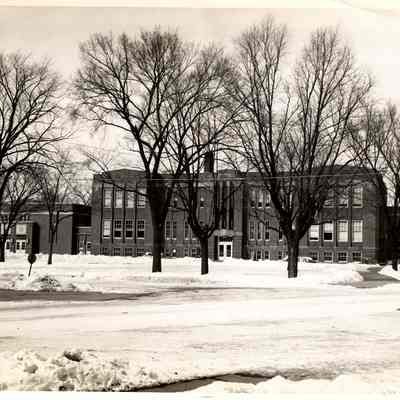 Photograph, High School, Winter, Fond du Lac and Franklin Street