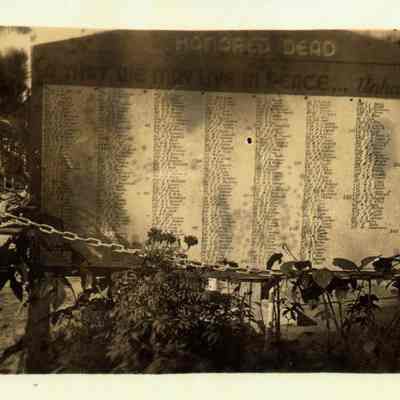 Honored Dead. Apparently a list of people killed in WWII