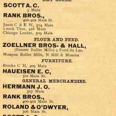 Waupun Directory 1898