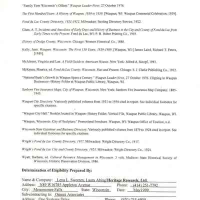 Pg. 15, Bibliography - Heritage Research, Ltd.